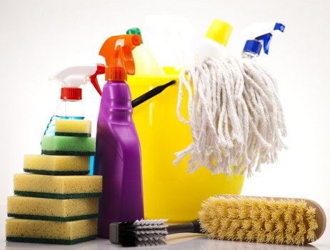 Deep carpet cleaning equipment for a business interior
